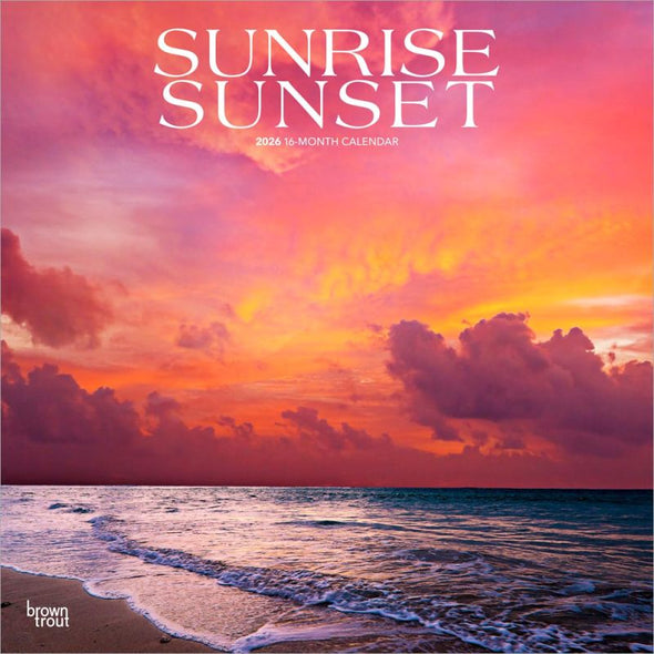 Sunrise Sunset 2026 Monthly Square Wall Calendar