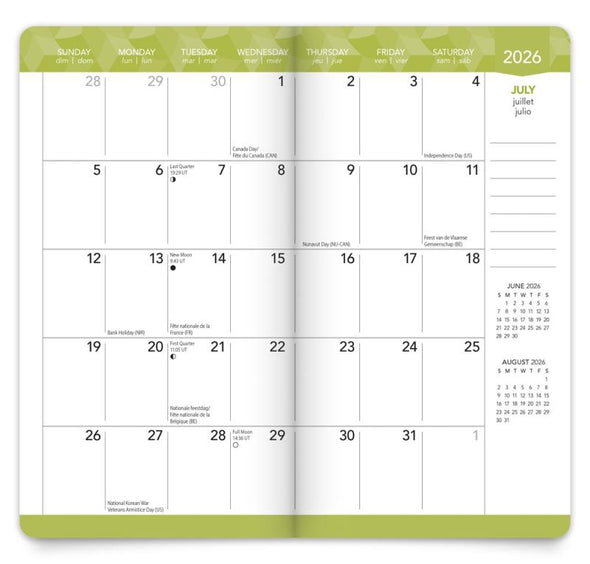 Vintage Blooms 2026-2027 Two Year Monthly Pocket Planner Calendar