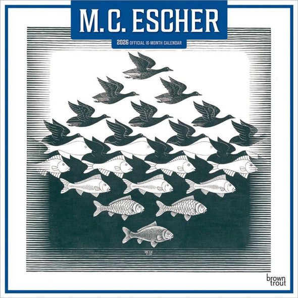 M.C. Escher 2026 Monthly Square Wall Calendar