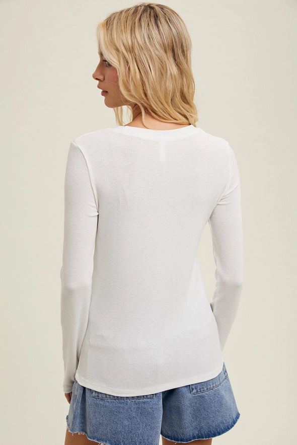 Long Sleeve Top in Ivory