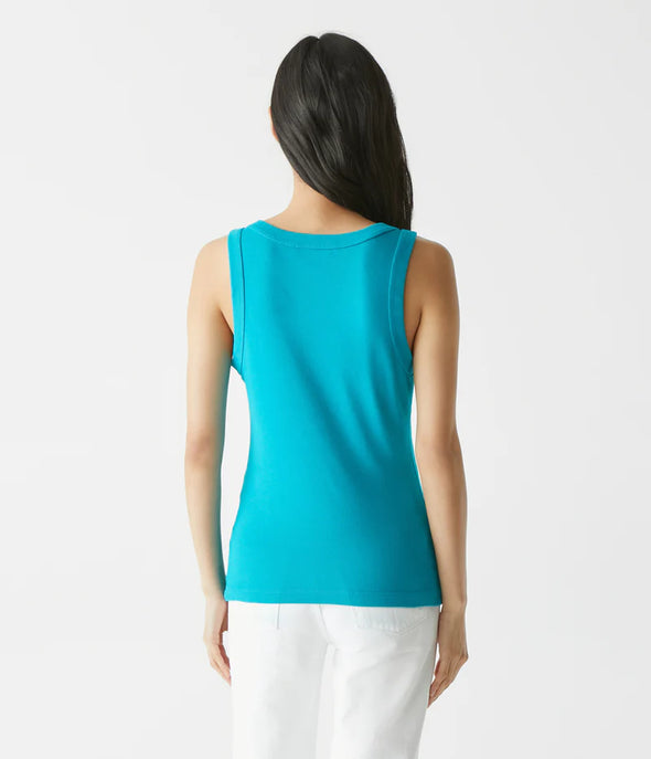 Nelly Scoop Neck Tank in Tidal