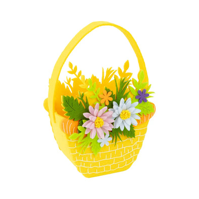 Felt Basket Yellow