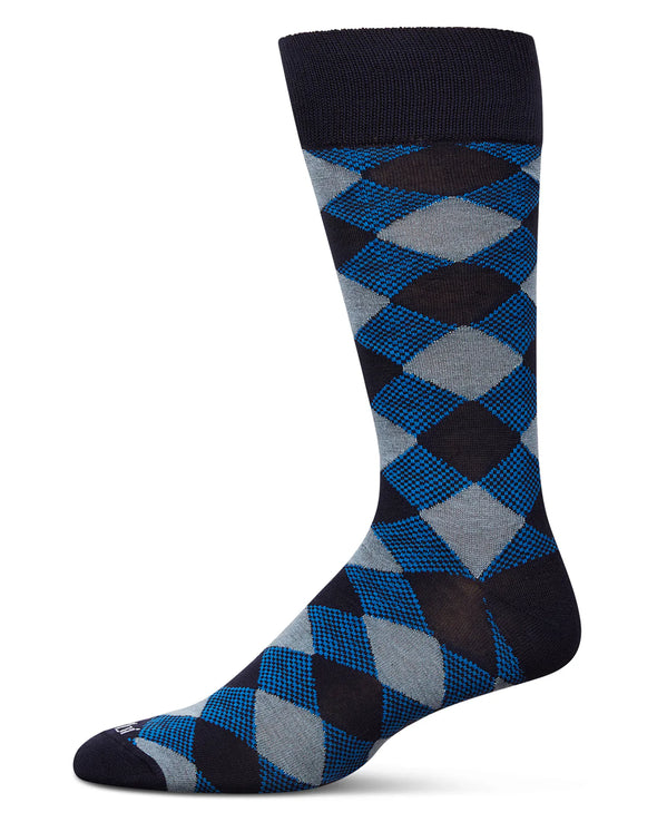 Men's Argyle Navy Socks