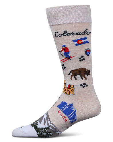 Men's Colorado Socks in Ivory Heather