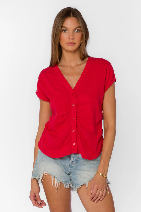 Alena Top in Saucy Red