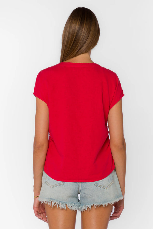 Alena Top in Saucy Red