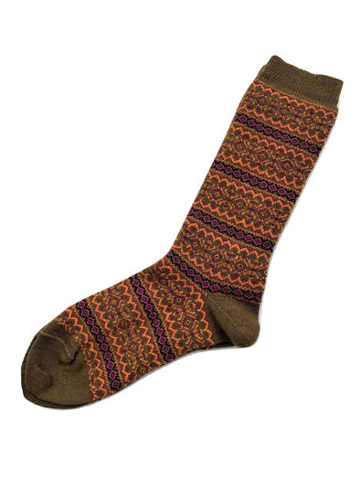 Men's Alhambra Alpaca Socks in Olive