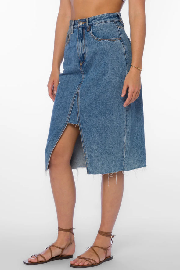 Effie Denim Skirt in Canada Blue
