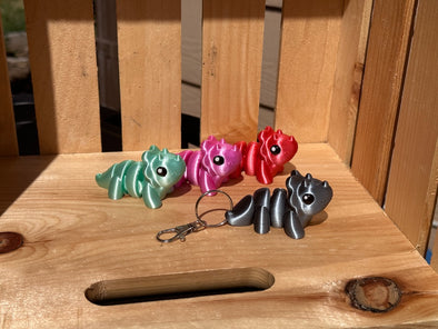Triceratops Keychain