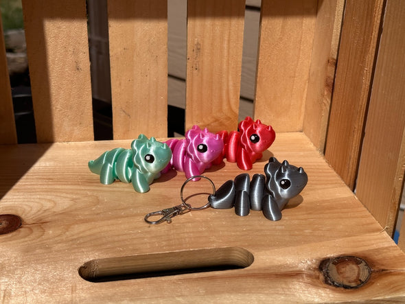 Triceratops Keychain