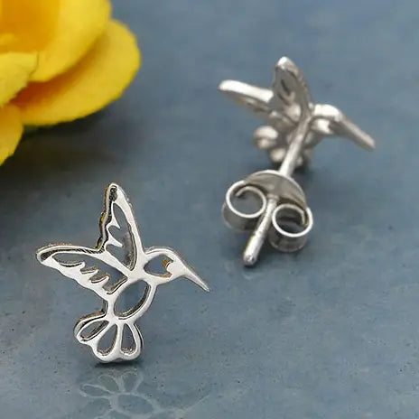 Sterling Silver Hummingbird Earrings