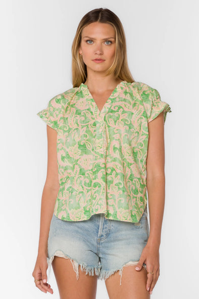 Avery Top in Jacobean Floral