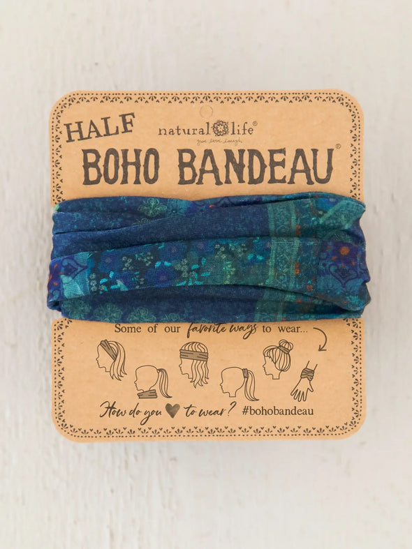 Boho Half Bandeau in Indigo Patchwork