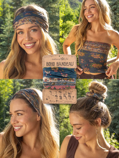 Boho Bandeau in Blue Riviera Floral