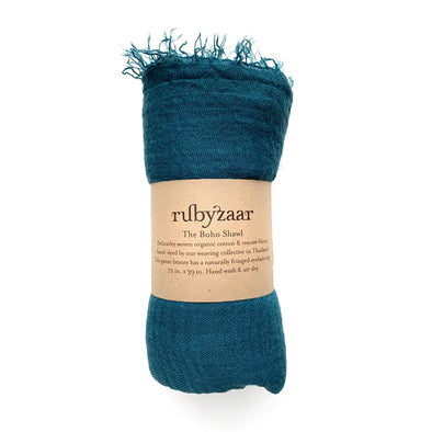 Boho Scarf in Dark Cyan