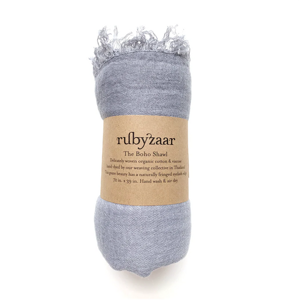 Boho Scarf in Light Grey