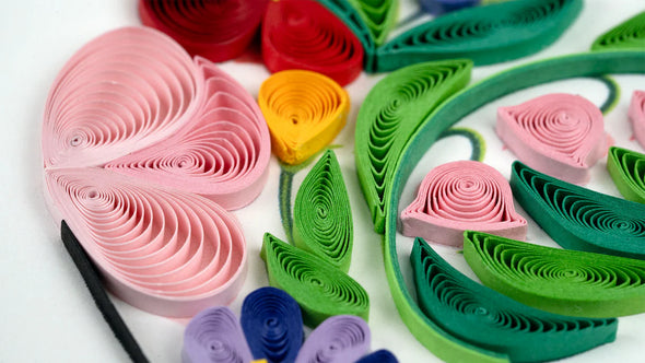 Quilled Decorative Floral Bird Greeting Card