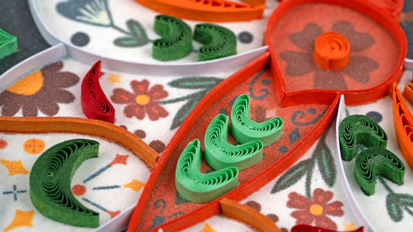 Quilled Cottage Core Moth Greeting Card