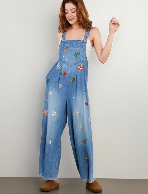 Ooh La La Overalls in Vintage Denim