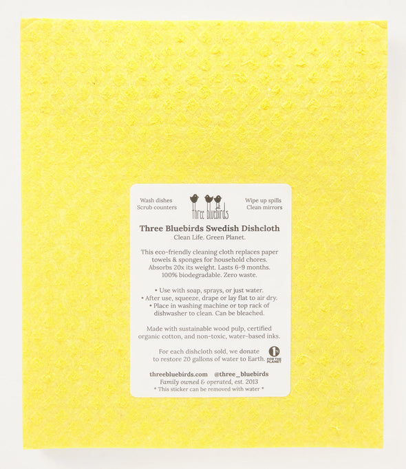 Pansies on Yellow Swedish Dishcloth