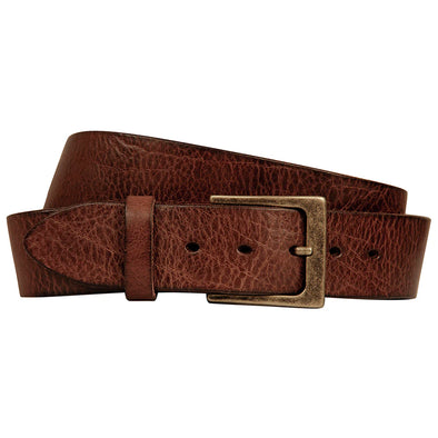Lato Leather Belt in Burnished Brown