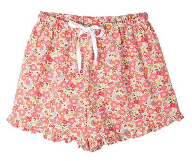 Charlotte Ruffle Lounge Shorts in Rose