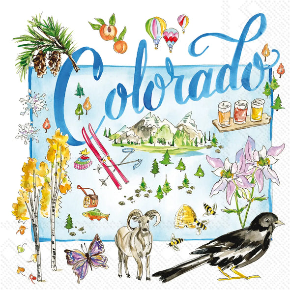 Colorado Paper Cocktail Napkins 20 Count