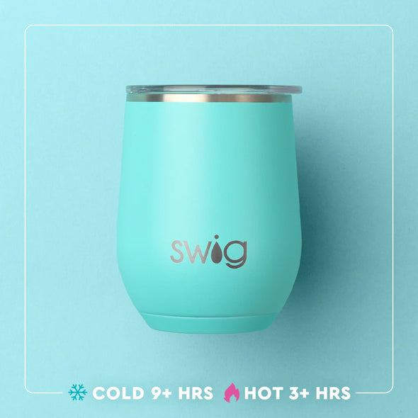 14oz Stemless Wine in Golf Ball White