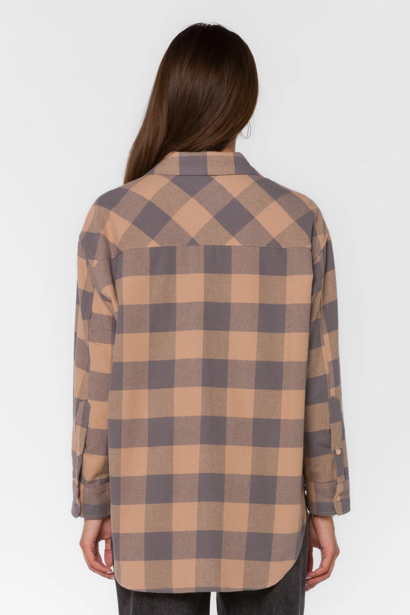 Carina Natural/Grey Check Shirt
