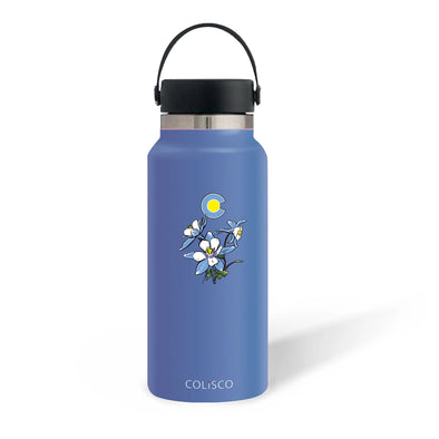 Colorado Columbine Stainless Steel Water Bottle 13oz