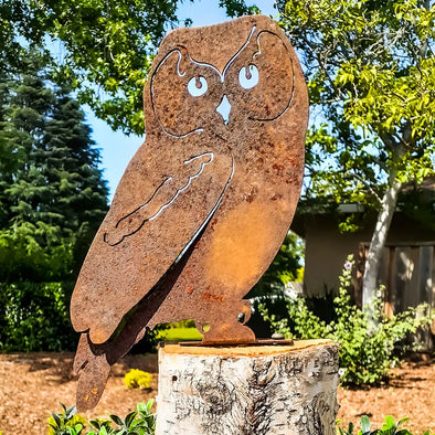 Snow Owl Garden Art