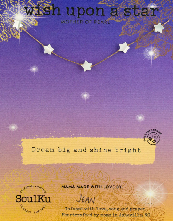 Mother of Pearl Star Celestial Necklace for Wish Upon a Star