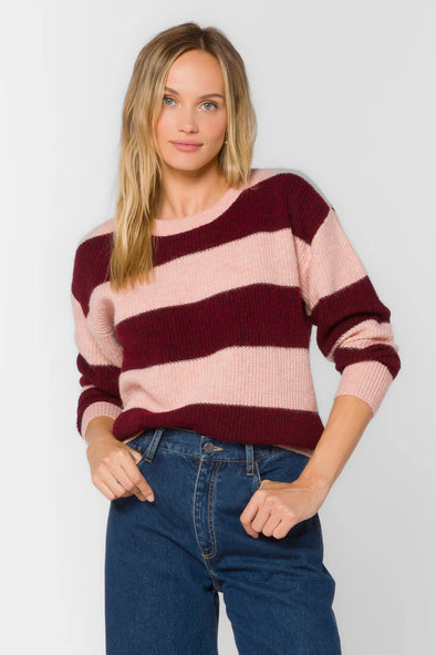 Cornell Sweater in Bordeaux Rugby tripe