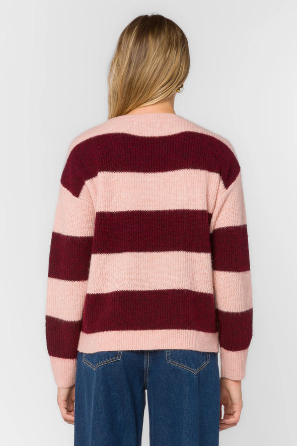 Cornell Sweater in Bordeaux Rugby tripe