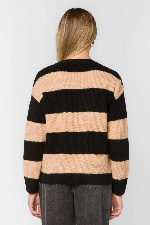 Cornell Sweater in Dune Rugby Stripe