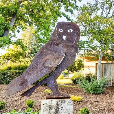 Barn Owl Silhouette Garden Art