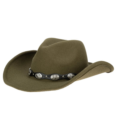 Olive Felt Cowboy Hat