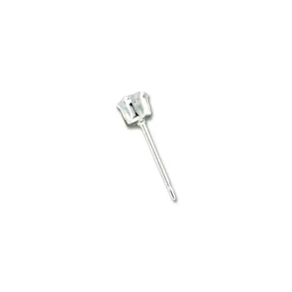 Cubic Zirconia Post Earring Sterling Silver - 3mm