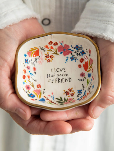 Antiqued Trinket Bowl in My Friend