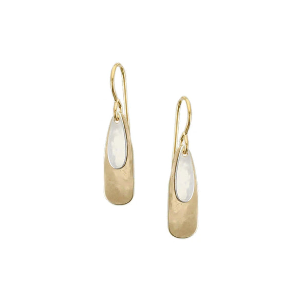 Small Long Ovals Wire Earrings