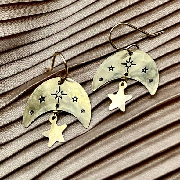 Handmade Cosmos Earrings Gold