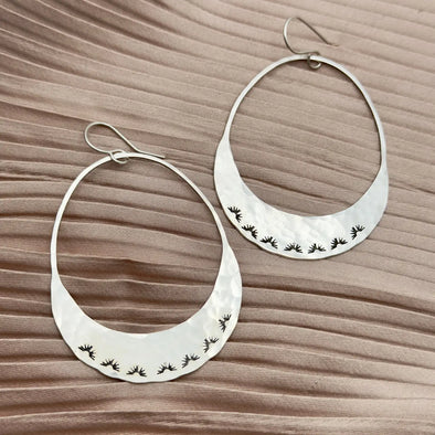 Handmade Lumos Earrings in Silver