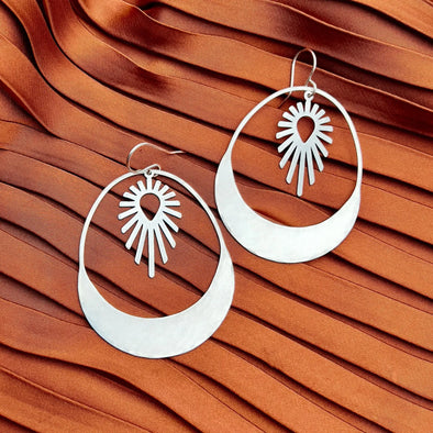 Handmade Sol Earrings in Silver