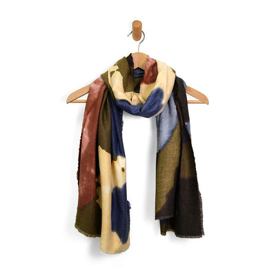 Multi Inkblot Scarf in Denim