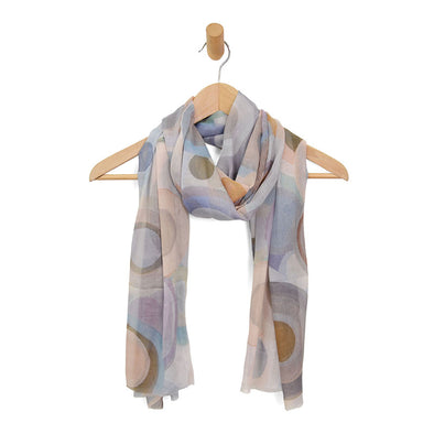 Modern Overlapping Circle Scarf in Neutral