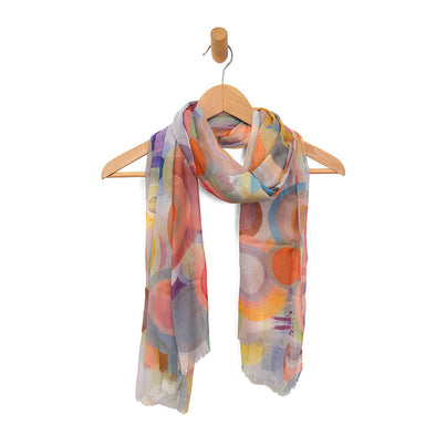 Modern Overlapping Circle Scarf in Multi