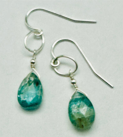 Green Kyanite Earrings