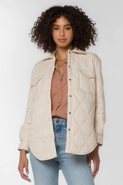 Eleanor Cream Puffer Shacket