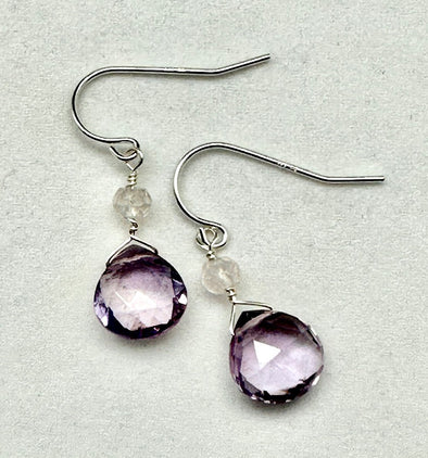 Light Purple Quartz Earrings