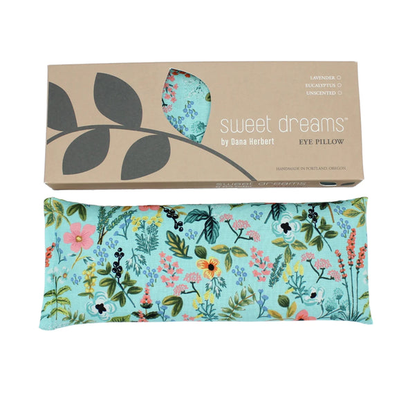Lavender Scented Eye Pillow in Turquoise Botanical